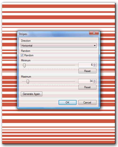 Strips of random width created by Galaincha software.