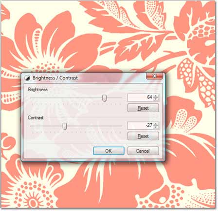 Design after increased Brightness and decreased Contrast